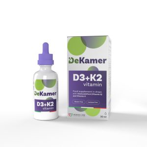 DeKamer D3 + K2 Picaturi 30ml, Vitamina D3 2000 IU + K2 , Copii de la 1 luna & Adulti