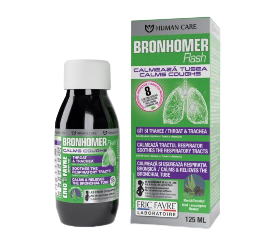 Bronhomer – sirop natural pentru tuse, bronsita, gat si trahee