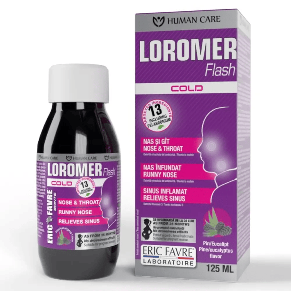 Loromer – sirop natural pentru nas infundat, sinuzita, congestie nazala si gat iritat