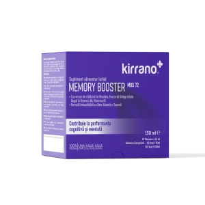 Memory Booster, 10 Flacoane/15ml, Ginkgo Biloba, Rhodiola, Memorie, Concentrare, Energie Mentala