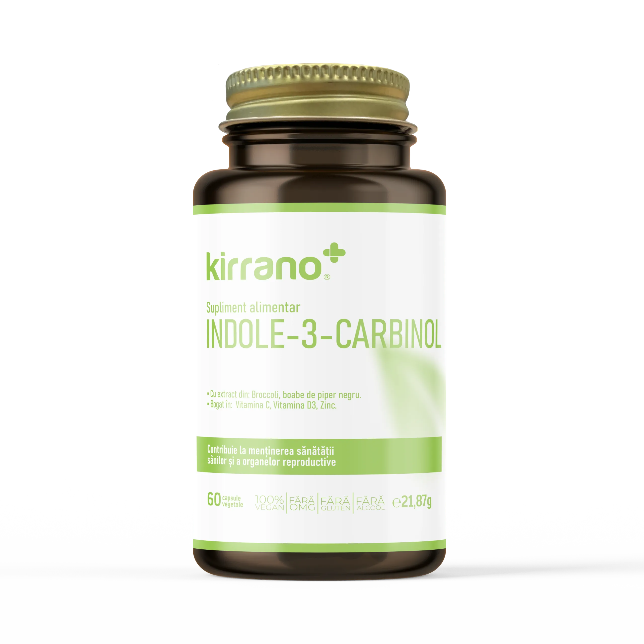 Indole-3-Carbinol, 60cps, Vitamina C, D3, Zinc, Echilibru Hormonal, Detoxifiere, Imunitate